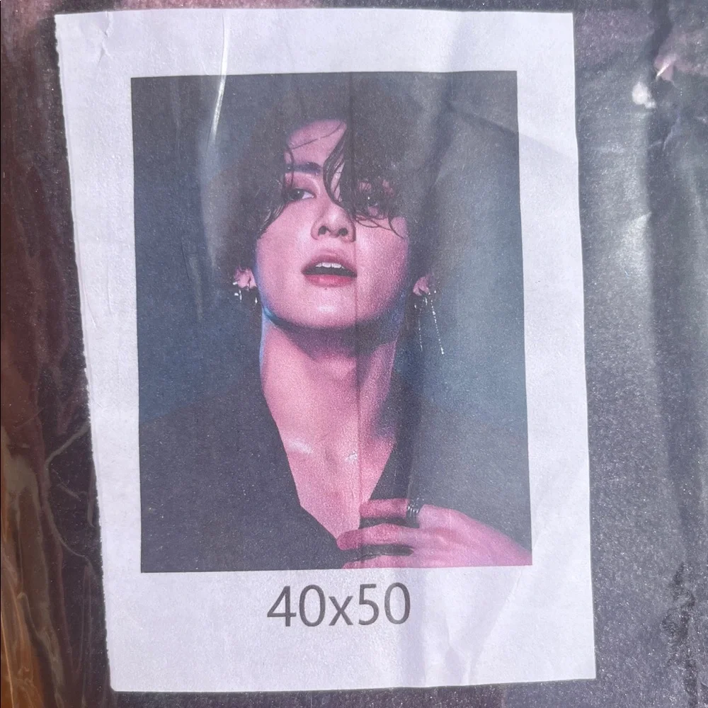 NEW NIP Jungkook BTS Boyband Vocalist 40 x 50 Soft Plush Throw Blanket Decor